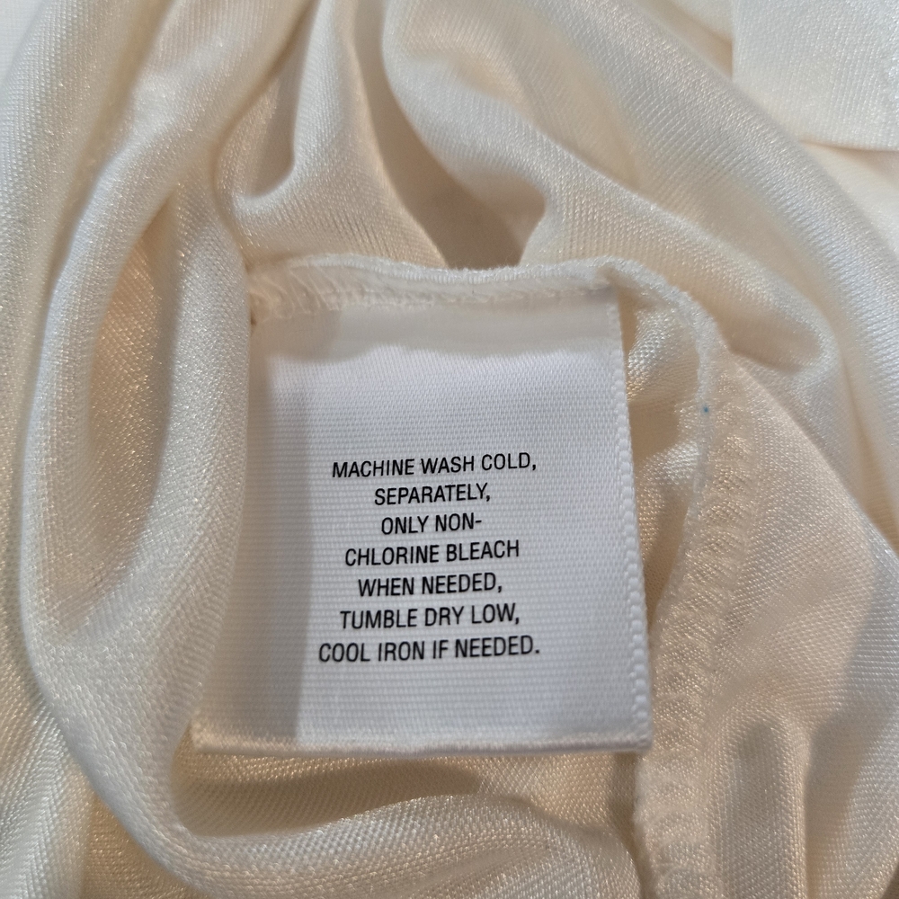 Y2k‎ Jaclyn Smith Cream Chemise Tank Under Shirt Femine Slip 1x - Picture 7 of 8